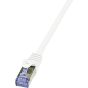 LogiLink RJ45 mrežni kabel CAT 6A S/FTP [1x RJ45 utikač - 1x RJ45 utikač] 1.50 m bijeli nezapaljivi