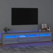 TV ormaric s LED svjetlima boja hrasta sonome 210x35x40 cm