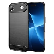 TPU gel ovitek Brushed Carbon za iPhone 17 Air - črn