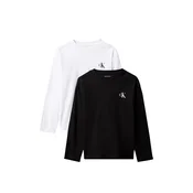 Calvin Klein Jeans Majica črna / bela
