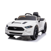 Beneo Djecji auto na akumulator Ford Mustang 24V, bijeli, mekani EVA kotaci, motori 2 x 16000 o/min, 24V baterija, daljinski upravljac 2,4 GHz, MP3 uredaj s USB ulazom, ORIGINALNA licenca
