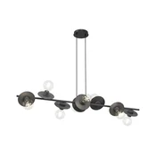 Luster na sajli TOKEN 8xE27/15W/230V crna