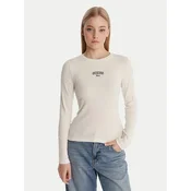 Guess Jeans Bluza W6RP22 KA0H1 Écru Slim Fit