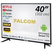 Falcom Smart LED TV@Android 40, FullHD, DVB-S2/T2/C, HDMI, WiFi - TV-40LTF022SM
