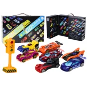 LEAN TOYS Set športnih avtomobilčkov v kovčku, 50 delov
