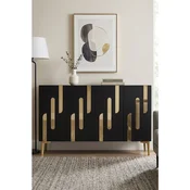 Hanah Home komoda Ece 120, 120 cm, antracit / zlatna