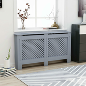vidaXL Pokrov za radiator antraciten 152x19x81 cm mediapan