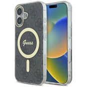Guess GUHMP16MH4STK iPhone 16 Plus 6.7  black hardcase IML 4G MagSafe (GUHMP16MH4STK)
