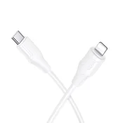 Hoco USB-C–Lightning kabel Hoco, 27 W, silikonski, 1 m, X124, bel