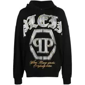 Philipp Plein Muški duks AABCMJB2861PJO002N-02, Crni
