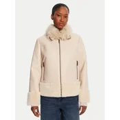 TWINSET Jakna iz umetnega usnja 252TP2410 Bež Regular Fit