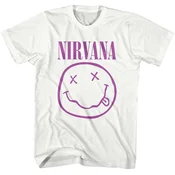 Nirvana Majica Purple Smiley White L