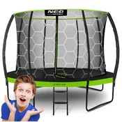 Northix Trampolin za vrt, 374 cm z notranjo zaščitno mrežo Neo-Sport