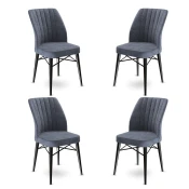 Hanah Home Set stolica Flex, 45x93x42 cm, 4 komada, Antracit-crne
