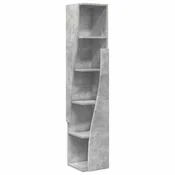Vidaxl Kotna omarica Betonsko siva 27,5x27x140cm Konstruiran les
