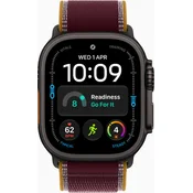 Apple Watch Ultra 4 Titanium Black Case with Trial Loop Burgundy Rde?a
