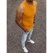 Orange Mens Solid Color Dstreet Tank Top