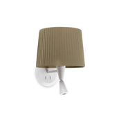 STENSKA SVETILKA SAMBA BELA READER S ČRTASTO ŽARNICO E2 FR64308-37