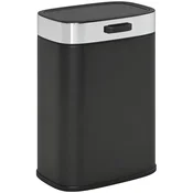 HOMCOM HOMCOM koš za smeti nerjaveče jeklo, plastika 21,5D x 19,5Š x 30V cm črno, (5000241882)