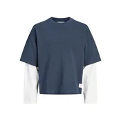 Jack & Jones Junior Majica JCOECHO mornarska/bela