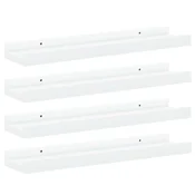 Vidaxl Stenske police 4 kosi bele 40x9x3 cm