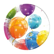 Procos Papirnati krožnik 20 cm balončki 8 kosov
