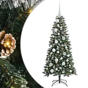 Vidaxl Umestno božično drevo Zelena 120 cm PVC, plastika in jeklo