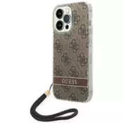 Guess GUOHCP14XH4STW iPhone 14 Pro Max 6,7 brown hardcase 4G Print Strap (GUOHCP14XH4STW)