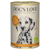 Dog´s Love Bio 6 x 400 g - Ekološko pridelan puran