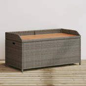 Vidaxl Klop s prostorom za shranjevanje siva 100x50x52 cm