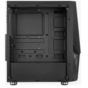 AEROCOOL ohišje Zauron Saturn FRGB ML G, Mid tower, 2x USB 3.0, 2x audio, 1x 120mm FRGB ventilator, brez napajalnika