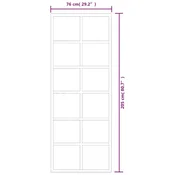 vidaXL Drsna vrata ESG steklo in aluminij 76x205 cm črna