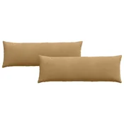 Vidaxl Blazine za kavč 2 szt. Rjava 120 x 40 cm Žametna tkanina