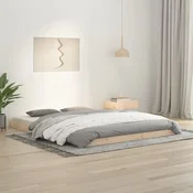 shumee vidaXL Posteljni okvir 150x200 cm masivni borov les