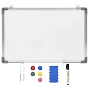 Vidaxl Magnetna piši-briši tabla bela 50x35 cm jeklo