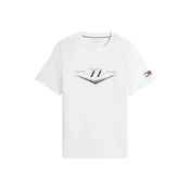 TOMMY HILFIGER Majica TH X CF1 DRIVERS CHEVRON črna / bela