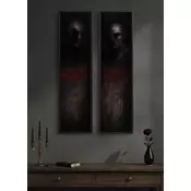 Wallity Dekorativne uramljene slike na platnu, 25x100cm, 2 komada, Šarene