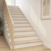 vidaXL Stopnice 2 kos 120 x 30 x 2 cm Bela Masivno hrastovo les