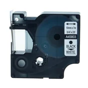 DYMO Dymo D1 45803 združljiv trak - 19 mm X 7 metrov črno/bel S0720830, (21404939)