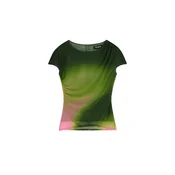 Desigual Bluza oliva / roza / črna
