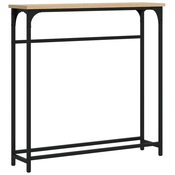 MAISON CHIC konzolna miza - miza ob steni sonoma hrast 75x19,5x75 cm inženirski les, (21786038)