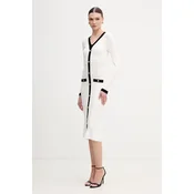 Guess Pletena obleka W6RK38 Z3HP2 Bela Regular Fit
