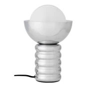 Namizna svetilka v srebrni barvi s steklenim senčilom (višina 32 cm) Spike – Bloomingville