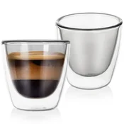 shumee 2x dvostenski termo kozarec za kozarce za espresso kavo 90 ml
