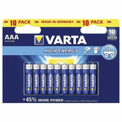 Varta Alkalne mikro baterije VARTA High Energy, komplet od 10 komada