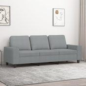 VIDAXL kavč - trosed (180cm, blago), svetlo siv