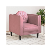 VIDAXL Fotelj z blazino roza žamet