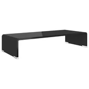 Vidaxl Stojalo za TV/ekran stekleno črno 60x25x11 cm
