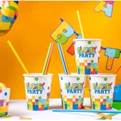 PartyPal Papirnati kozarčki Blocks Birthday 200ml 6 kosov.