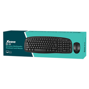 Xwave BK 02 kit Tastatura+Miš multimedijalni Wireless set/2.4GHz/USA slova/crni